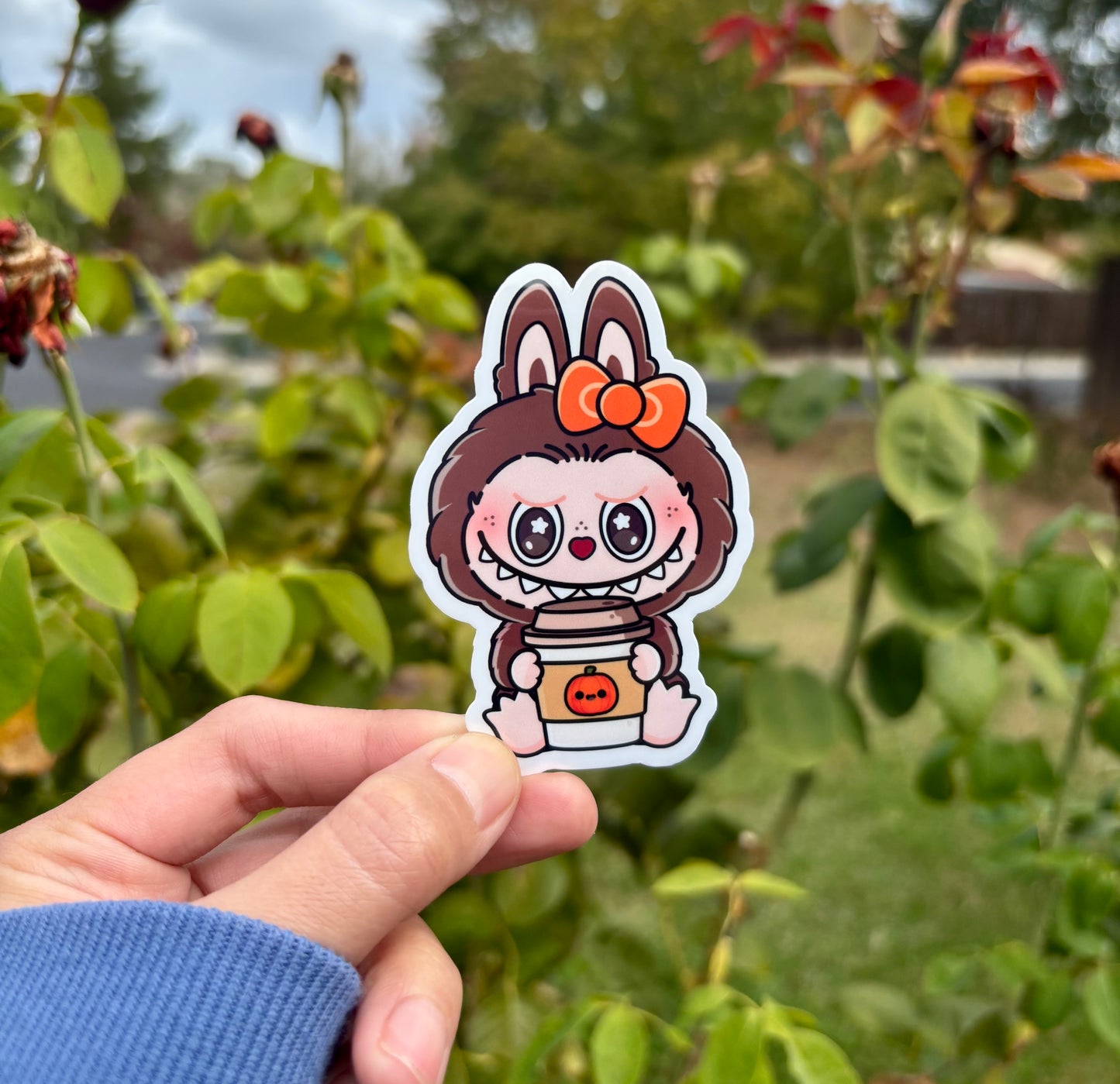 Labubu Boba Inspired Monsters Stickers – Glossy Waterproof Vinyl Sticker Set