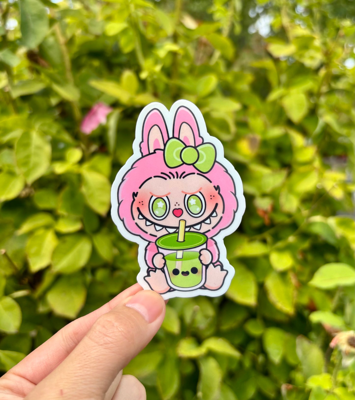 Labubu Boba Inspired Monsters Stickers – Glossy Waterproof Vinyl Sticker Set
