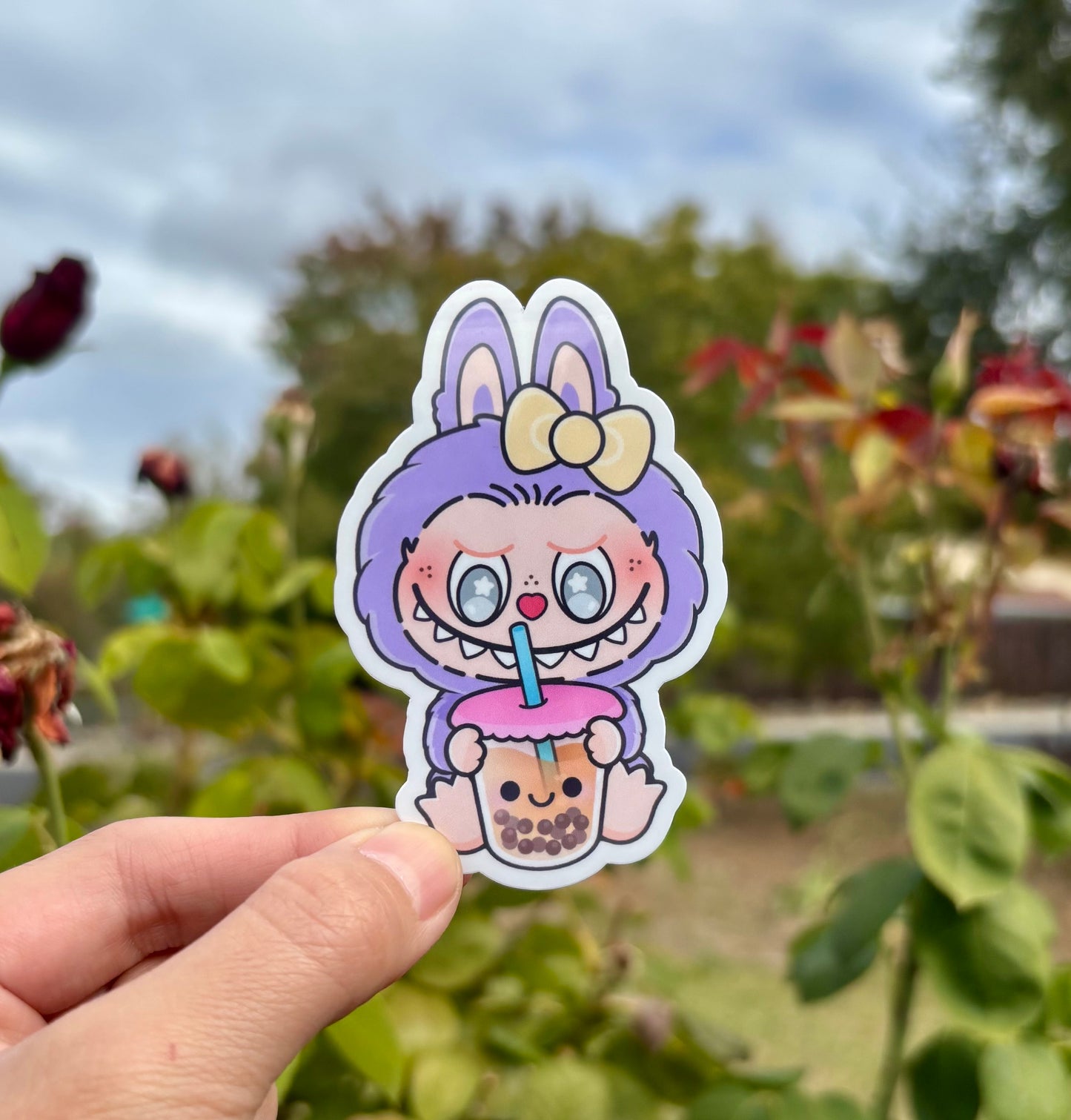 Labubu Boba Inspired Monsters Stickers – Glossy Waterproof Vinyl Sticker Set