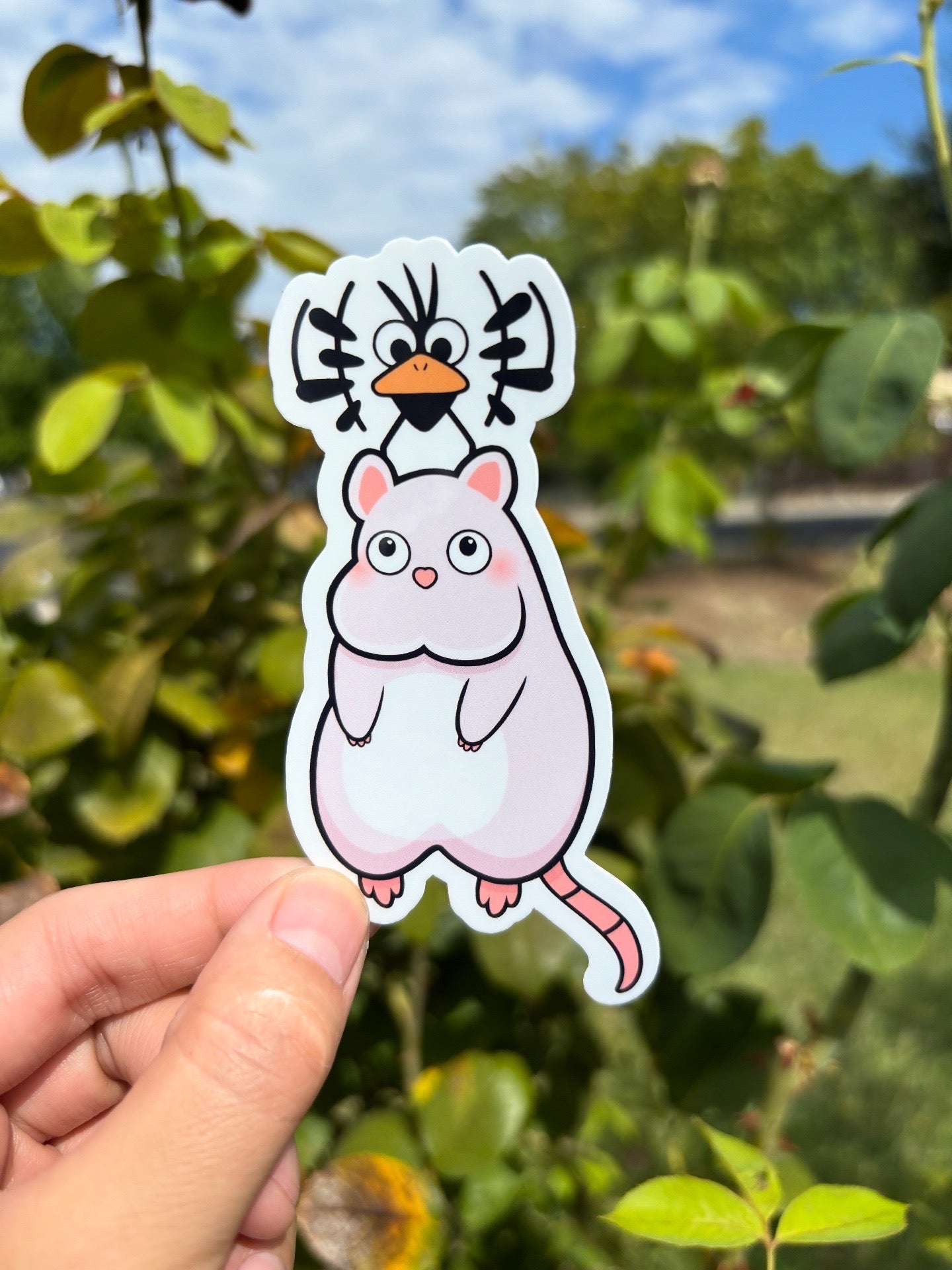 Spirited Away Stickers: Boh Mouse & Yu-Bird - Waterproof Anime Decal