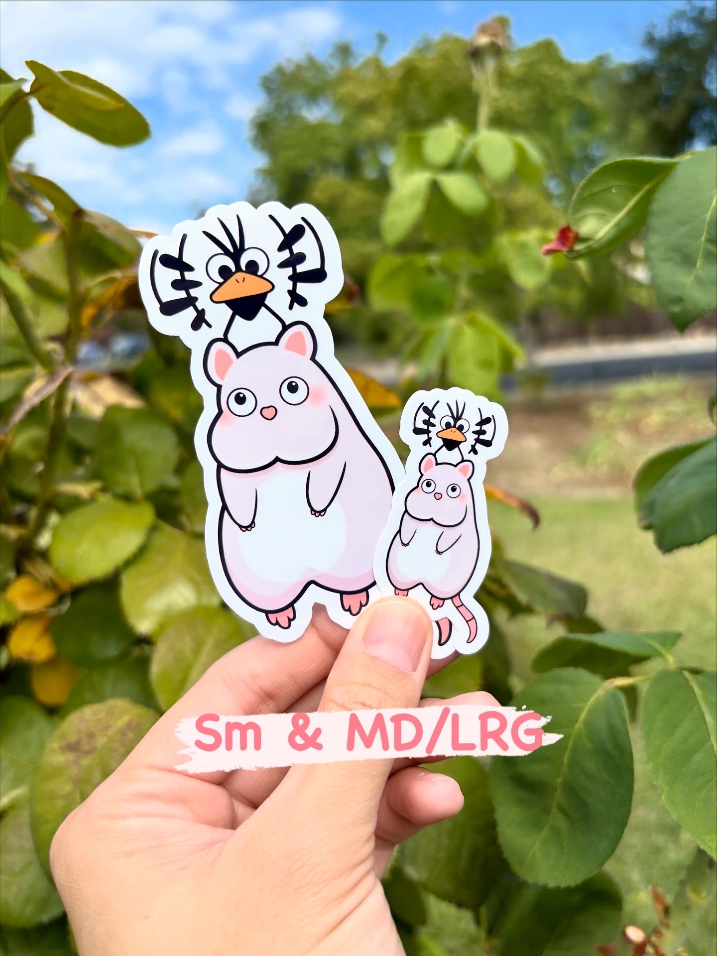 Spirited Away Stickers: Boh Mouse & Yu-Bird - Waterproof Anime Decal