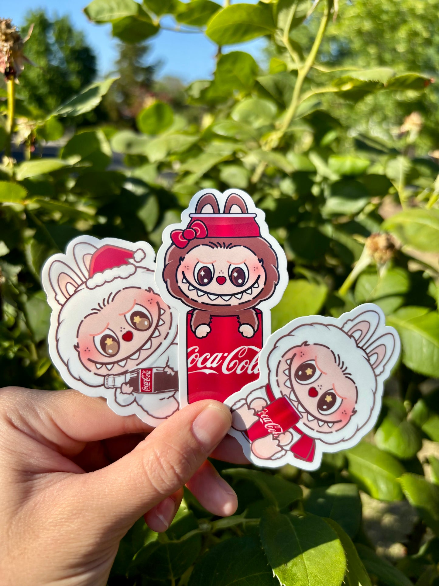 Labubu Inspired Coca Cola Sticker: Waterproof Laptop, Phone, Water Bottle Decal