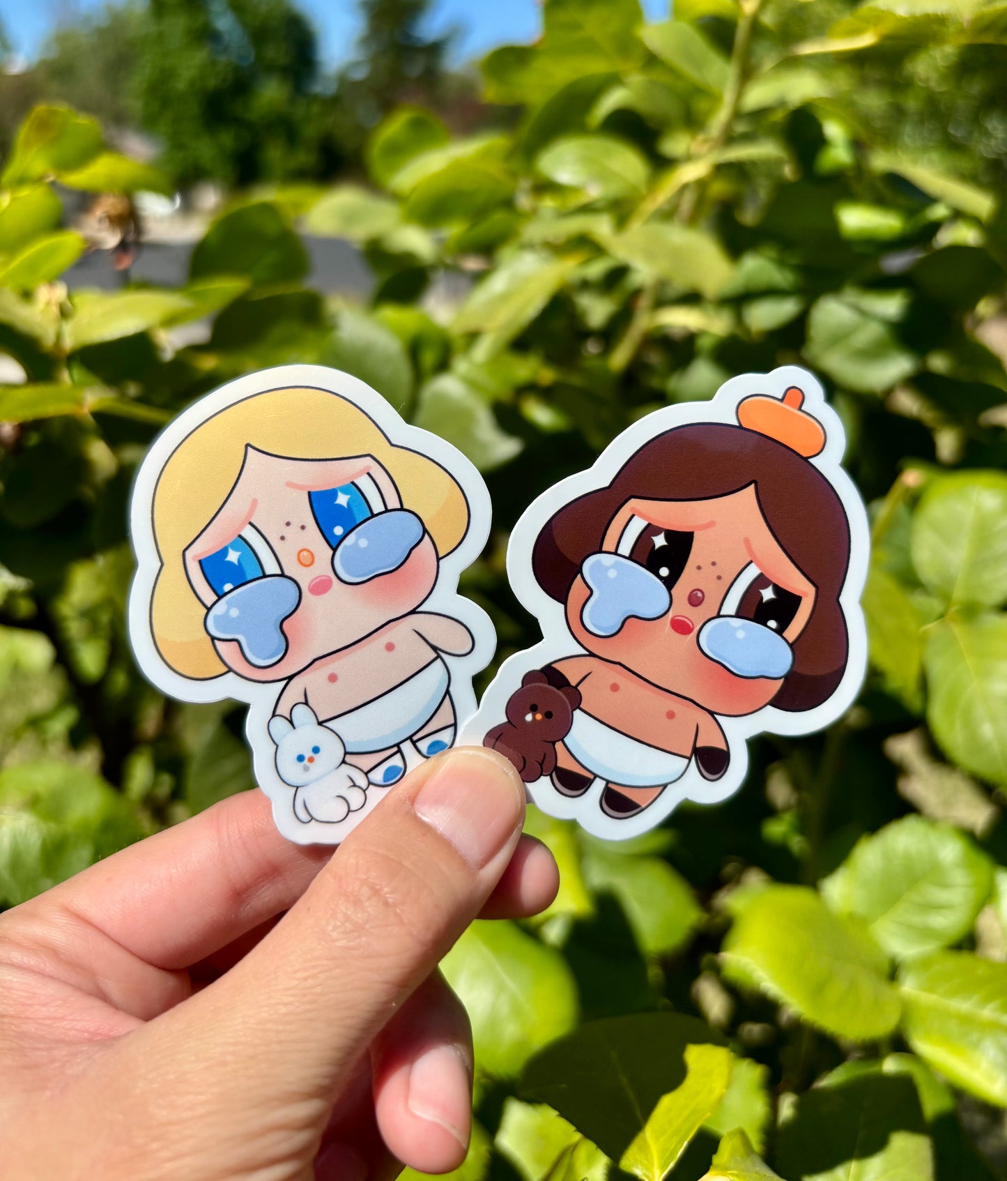 Crybaby Stickers: Glossy Waterproof Decals for Laptop, Water Bottle