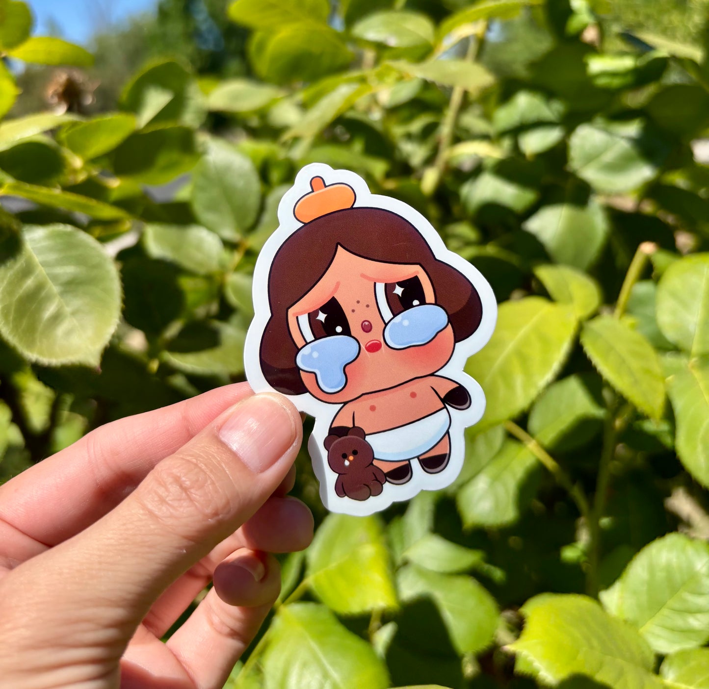 Crybaby Stickers: Glossy Waterproof Decals for Laptop, Water Bottle