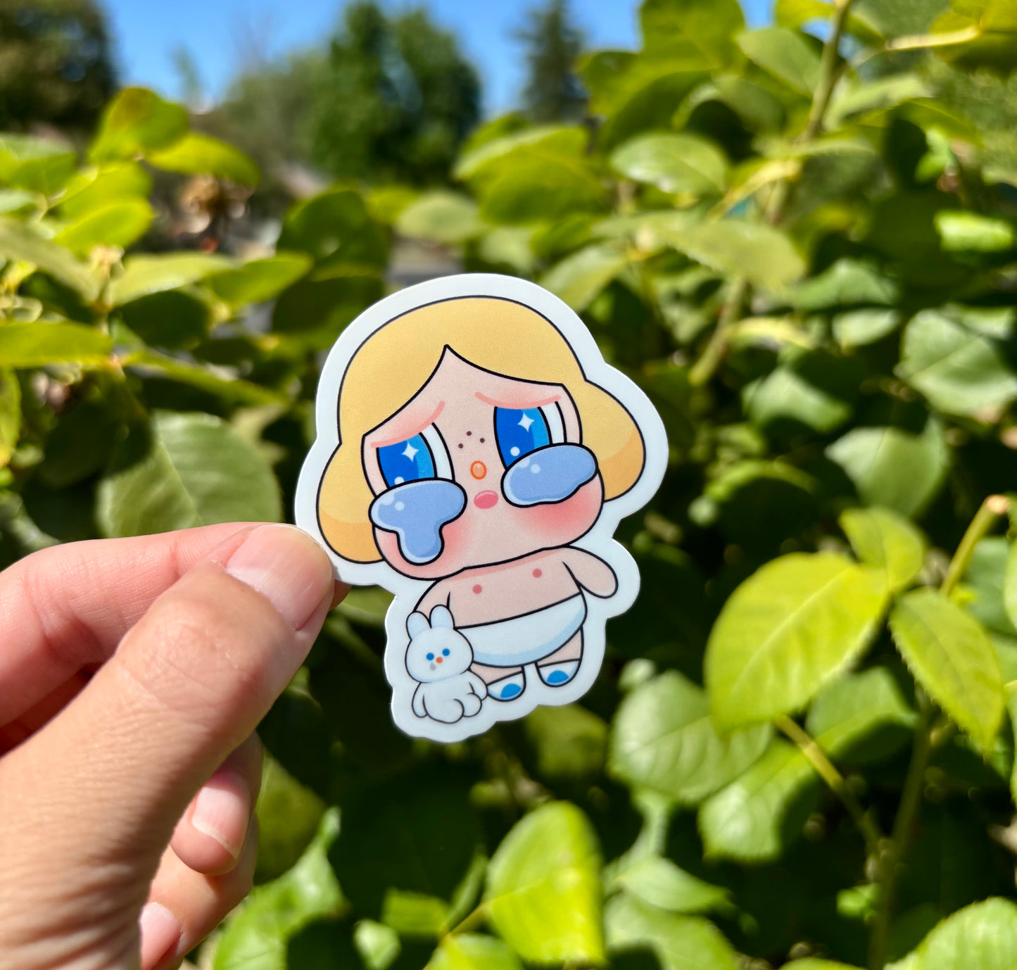 Crybaby Stickers: Glossy Waterproof Decals for Laptop, Water Bottle