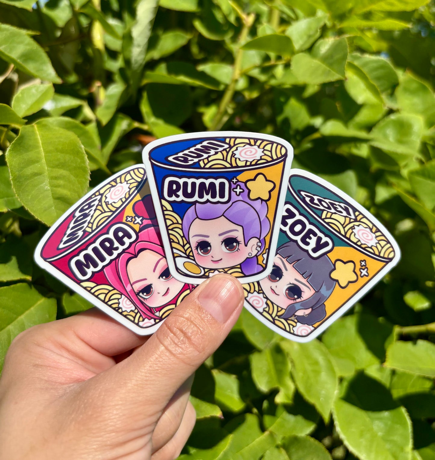 Kpop Demon Hunter Ramen Huntrix Girls Stickers