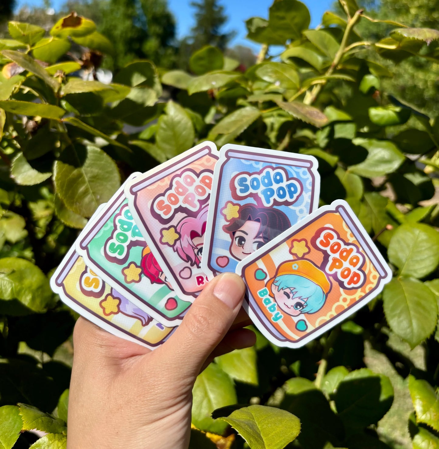 Kpop Demon Hunter Soda Pop Stickers – Waterproof Glossy Vinyl Sticker Set