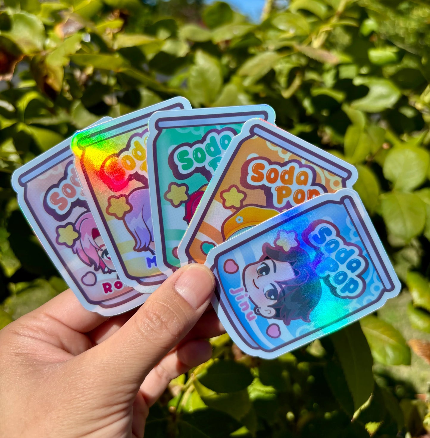 Kpop Demon Hunter Soda Pop Stickers – Waterproof Glossy Vinyl Sticker Set