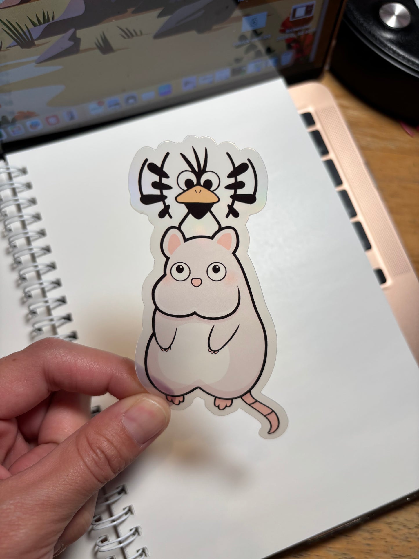 Spirited Away Stickers: Boh Mouse & Yu-Bird - Waterproof Anime Decal