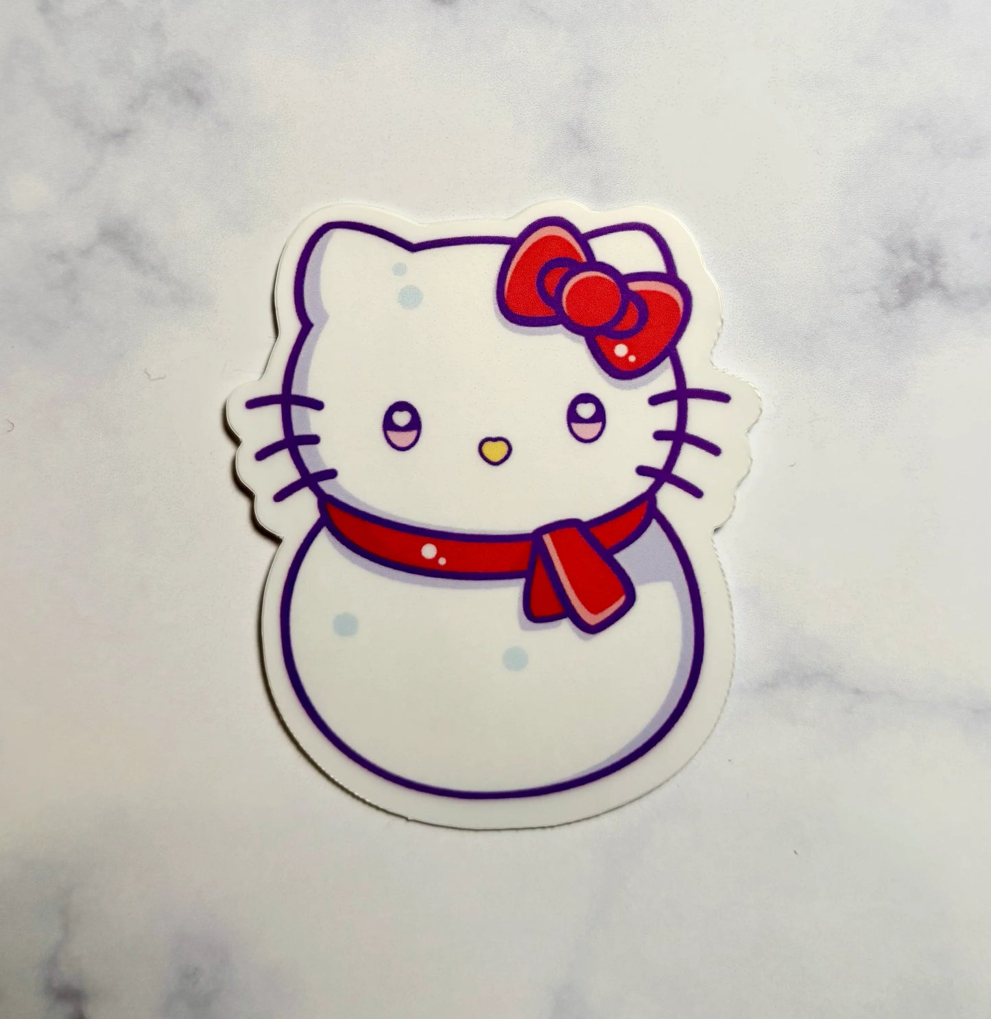 Sanrio Character Snowman Stickers, Hello Kitty, Kuromi, My Melody