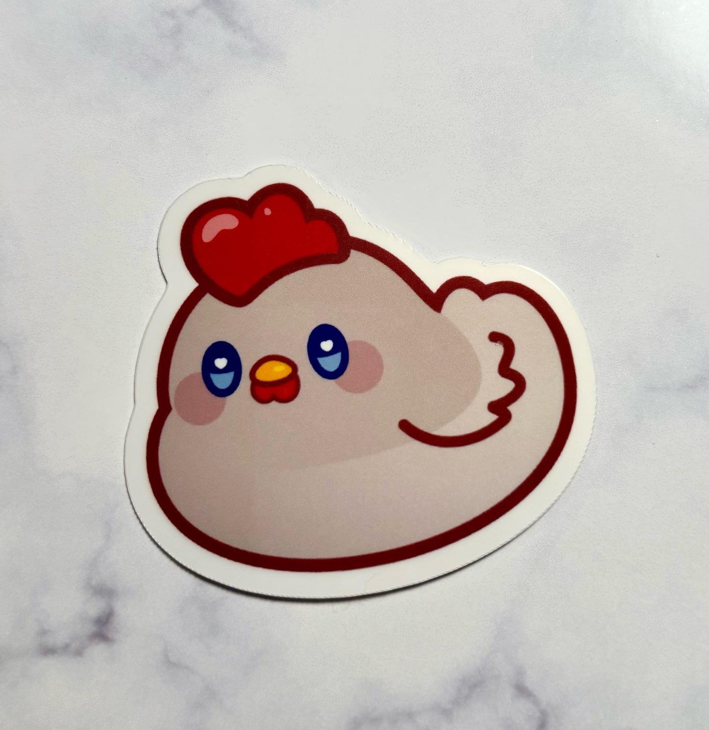 Kawaii Chicken Sticker|Animal Vinyl Sticker|waterbottle sticker|Phone Stickers|Laptop sticker|Waterbottle Sticker|Gift for her
