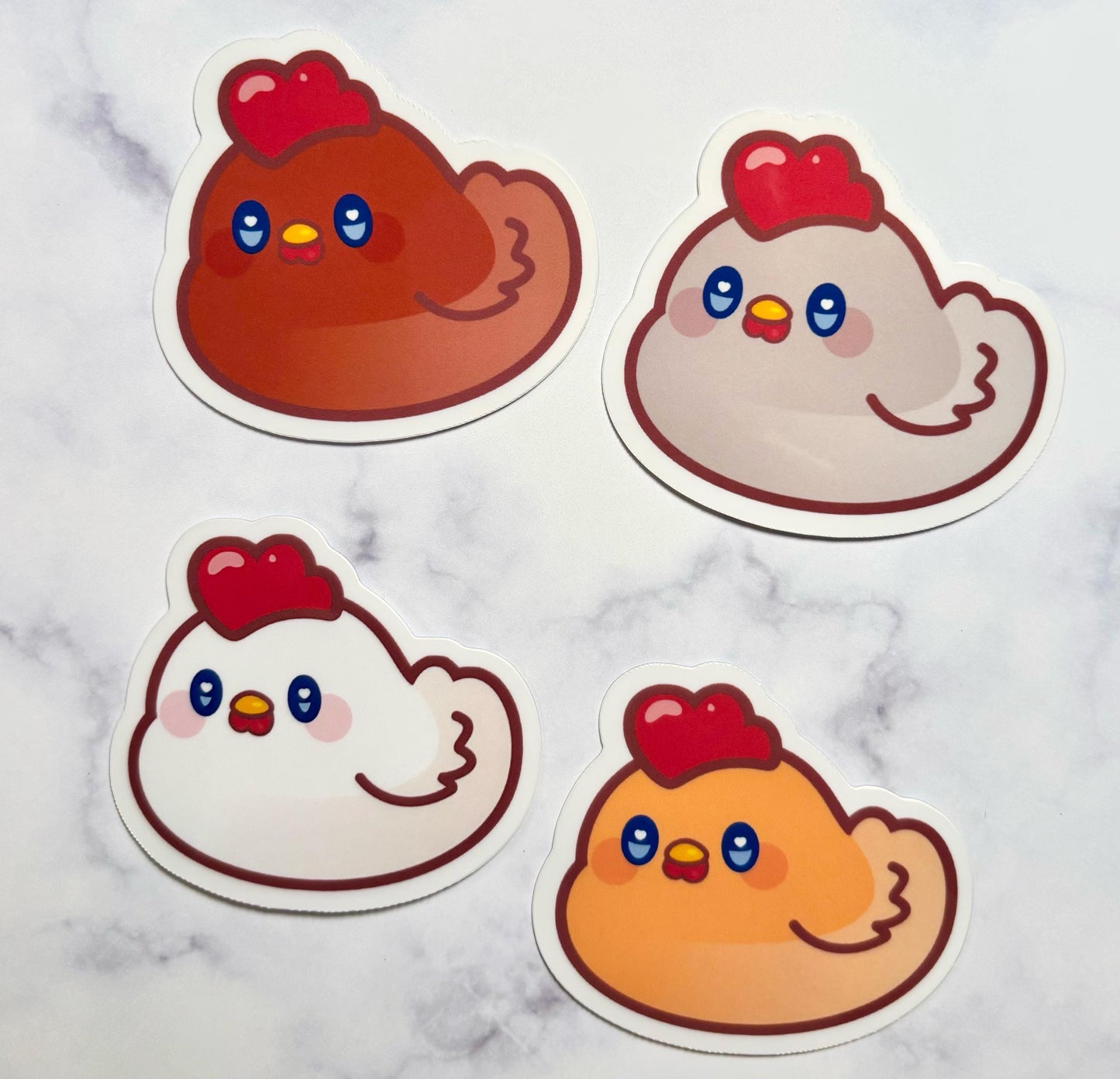 Kawaii Chicken Sticker|Animal Vinyl Sticker|waterbottle sticker|Phone Stickers|Laptop sticker|Waterbottle Sticker|Gift for her