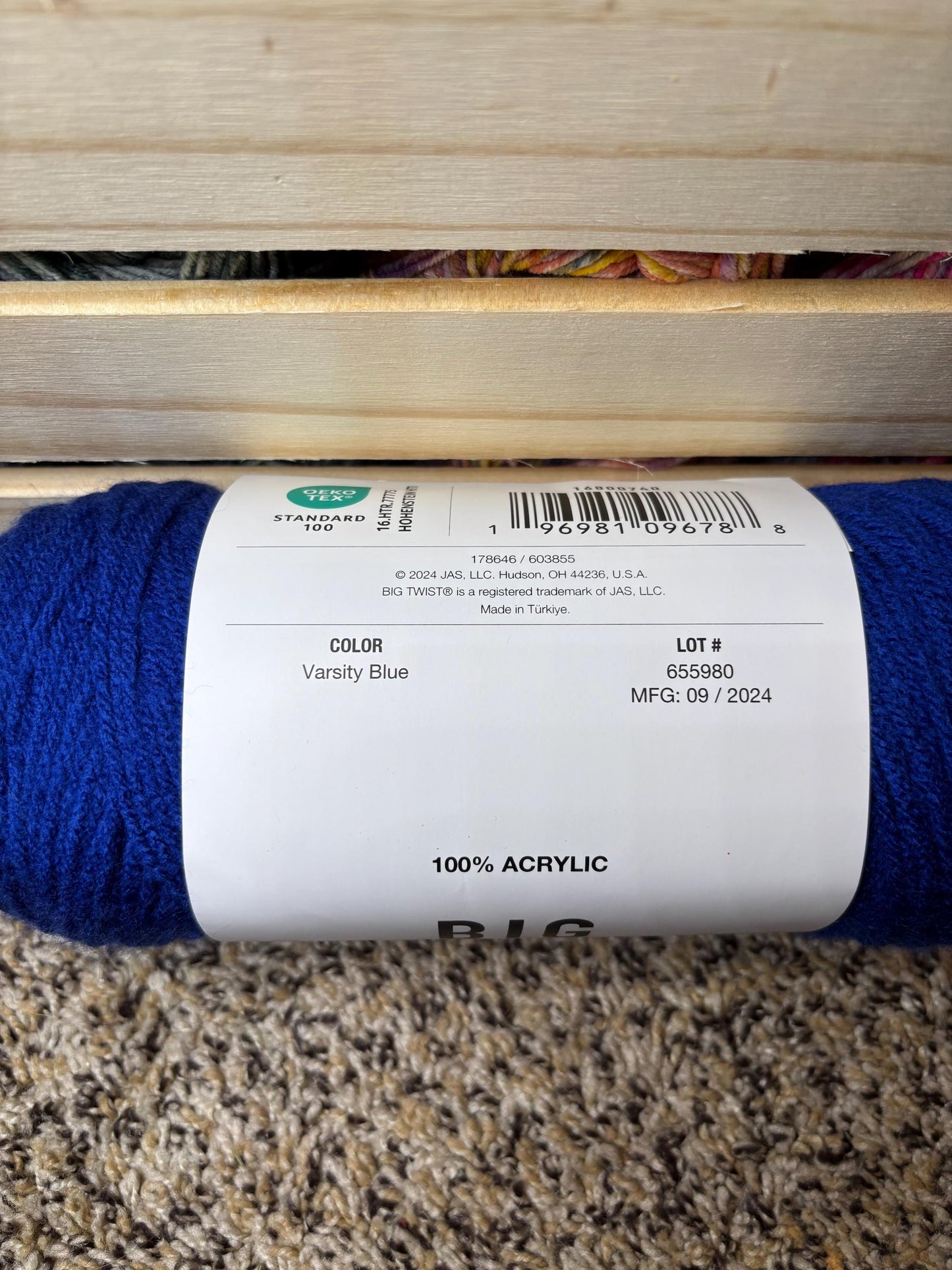 Big Twist Cotton Varsity Blue Value Yarn