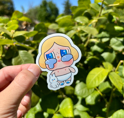 Crybaby Stickers: Glossy Waterproof Decals for Laptop, Water Bottle