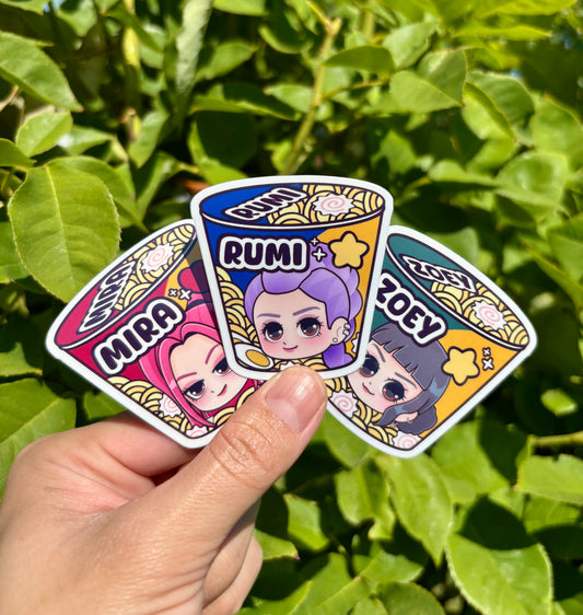 Kpop Demon Hunter Ramen Huntrix Girls Stickers