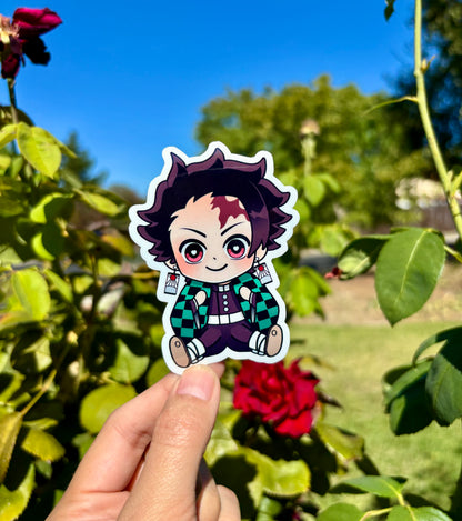 Tanjiro and Nezuko Demon Slayer Anime Stickers - Waterproof Laptop Stickers