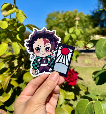 Tanjiro and Nezuko Demon Slayer Anime Stickers - Waterproof Laptop Stickers