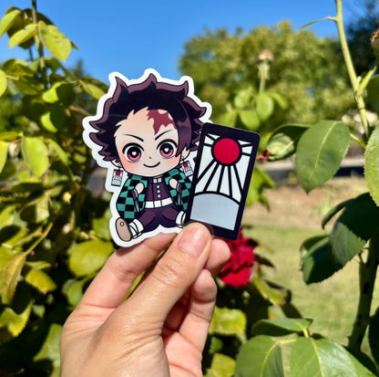 Tanjiro and Nezuko Demon Slayer Anime Stickers - Waterproof Laptop Stickers