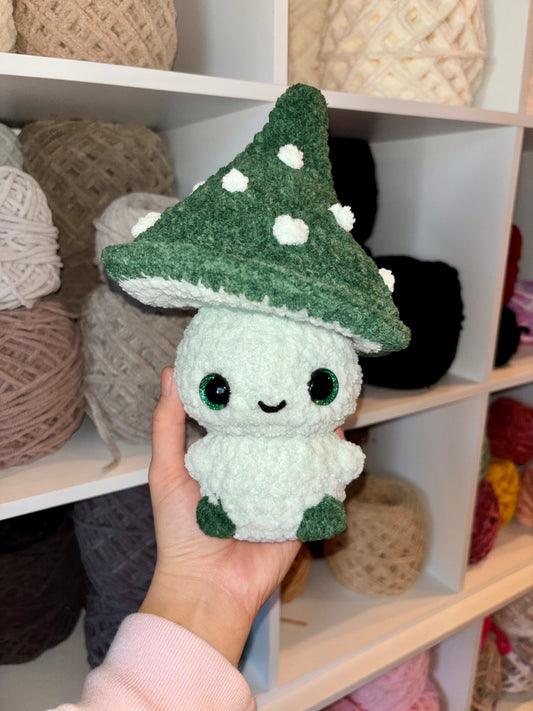 Green Mushroom Crochet Plushie