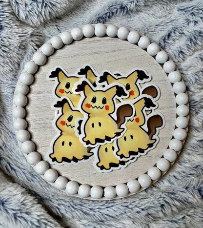 Yellow Ghost Vinyl Sticker