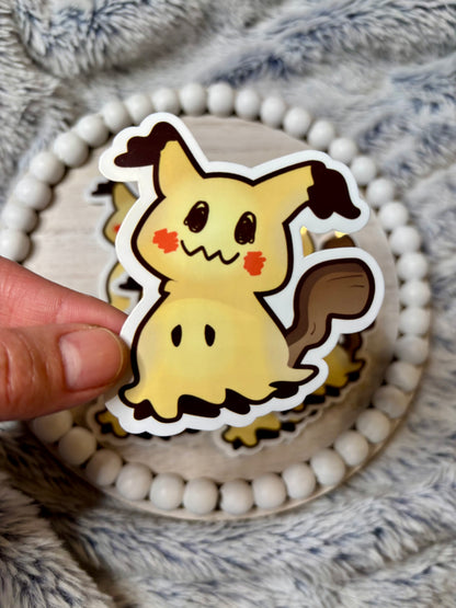 Yellow Ghost Vinyl Sticker