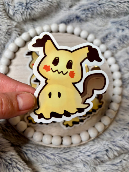 Yellow Ghost Vinyl Sticker