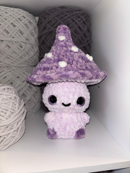 Purple Mushroom Crochet Plushie