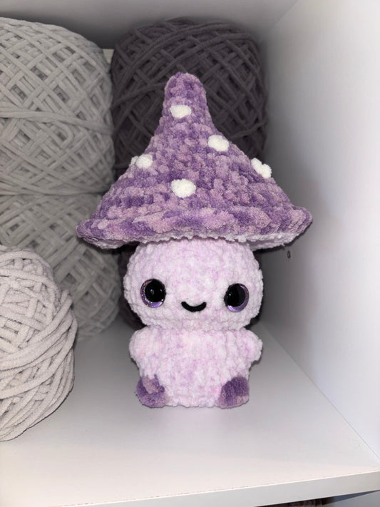 Purple Mushroom Crochet Plushie