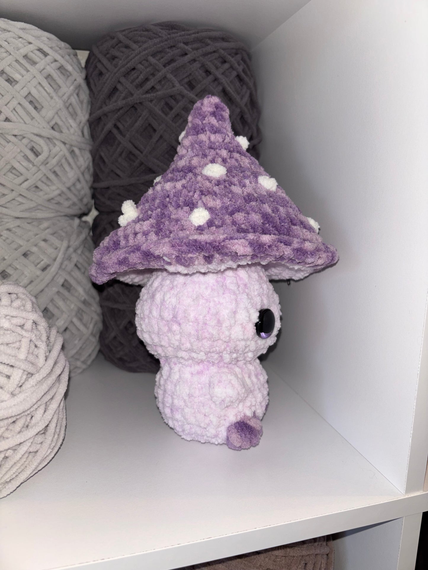 Purple Mushroom Crochet Plushie
