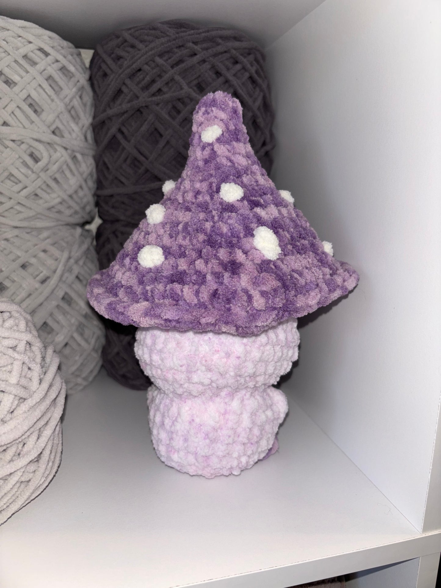 Purple Mushroom Crochet Plushie