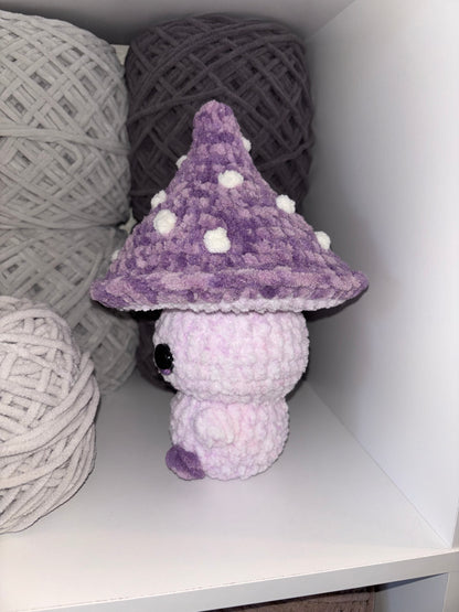 Purple Mushroom Crochet Plushie
