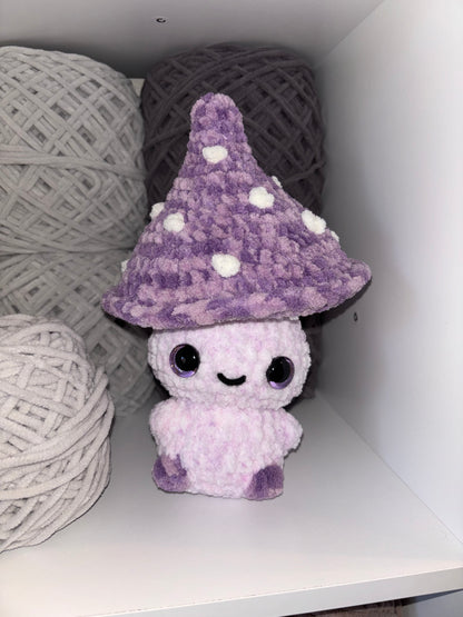 Purple Mushroom Crochet Plushie