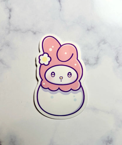 Sanrio Character Snowman Stickers, Hello Kitty, Kuromi, My Melody