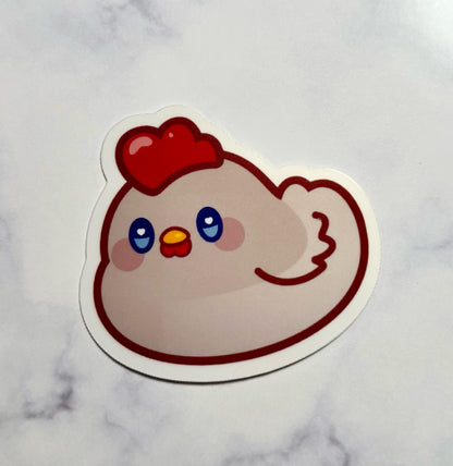 Kawaii Chicken Sticker|Animal Vinyl Sticker|waterbottle sticker|Phone Stickers|Laptop sticker|Waterbottle Sticker|Gift for her