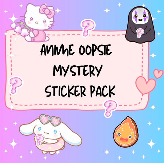 Oopsie Anime Sticker Bag|Sticker Grab Bag|Sanrio Sticker|Anime Sticker|Hello Kitty Sticker|Phone Stickers|Laptop sticker|Waterbottle Sticker
