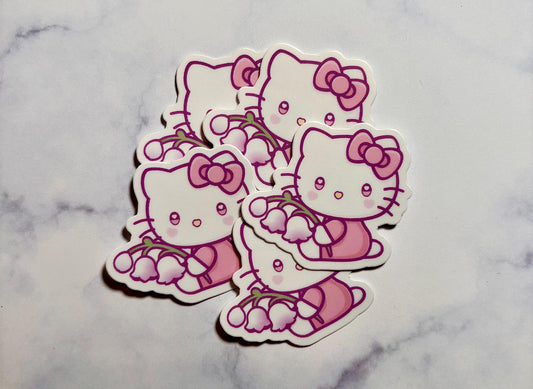 Hello Kitty Sticker|Sanrio Sticker|Anime Sticker|Kawaii Sticker|Phone Stickers|Laptop sticker|Waterbottle Sticker|Gift for her