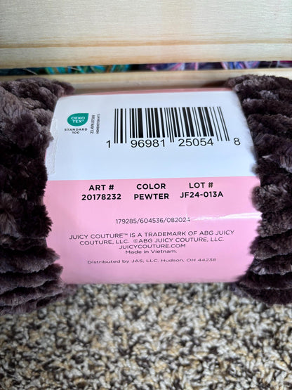 Juicy Couture Yarn Pewter Luxe Velour XL