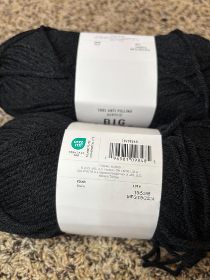 Big Twist Black Living Yarn